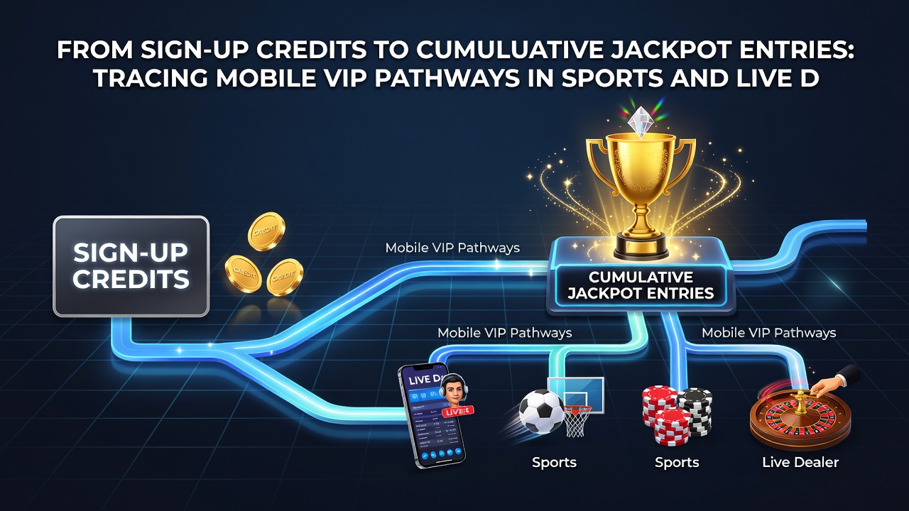 Visualisierung kumulierter Jackpot-Einträge über mobile VIP-Stufen in Sport- und Live-Dealer-Formaten