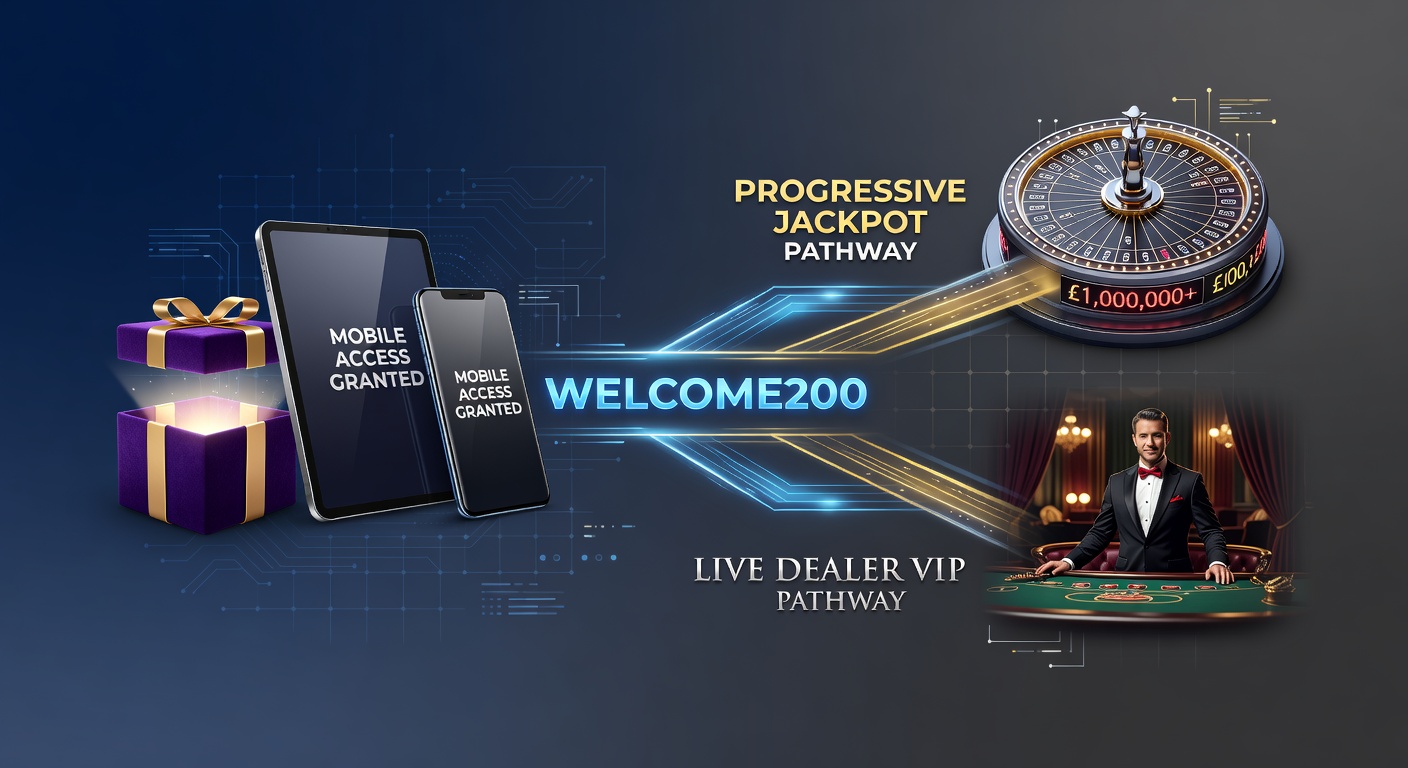 Illustration der Verbindung von Bonus-Codes zu mobilen Casino-Zugängen und VIP-Pfaden