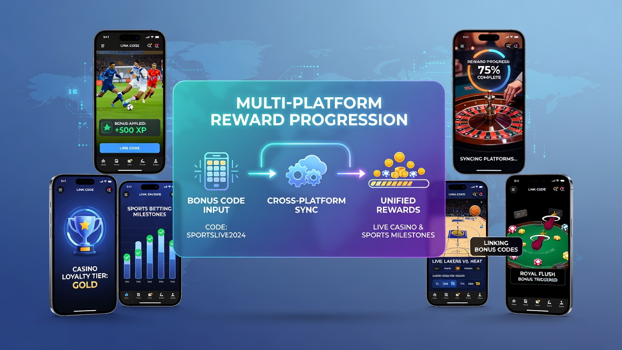 Darstellung von synchronisierten Belohnungssystemen in mobilen Sport- und Live-Casino-Apps