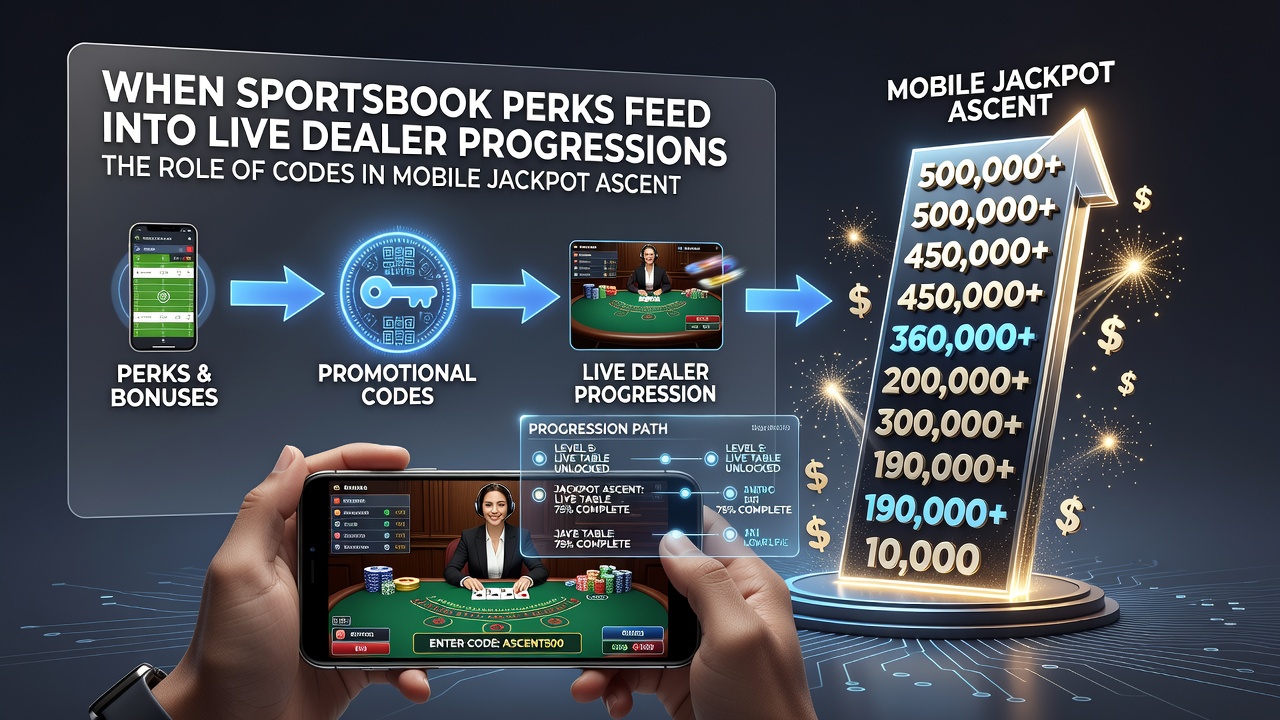 Darstellung mobiler Jackpot-Aufstiege durch Codes in Sportwetten und Live-Dealer-Spielen